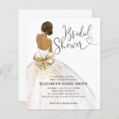 Papier Invitation de la mariée Mariage Gown Budget de la  (Devant / Derrière)
