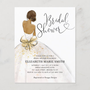Papier Invitation de la mariée Mariage Gown Budget de la 
