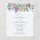 Papier Invitation de la nuptiale de la prairie Fleur sauv (Devant)