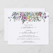 Papier Invitation de la nuptiale de la prairie Fleur sauv (Devant / Derrière)