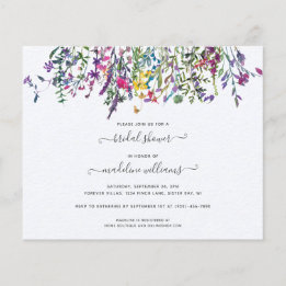 Papier Invitation de la nuptiale de la prairie Fleur sauv