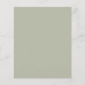 Papier Invitation de la nuptiale de Sage Pale Budget Scri (Dos)