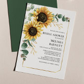 Papier Invitation de la nuptiale de tournesol Eucalyptus