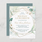 Papier Invitation de la nuptiale géométrique Eucalyptus (Devant / Derrière)