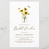 Papier Invitation de la nuptiale Jar des tournesols jaune (Devant)