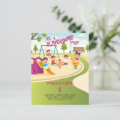 Papier Invitation de la partie Anniversaire de enfant du  (Debout devant)