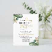 Papier Invitation de la partie de bachelorette tropicale  (Debout devant)