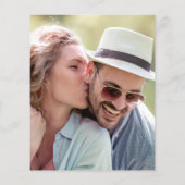 Papier Invitation de la partie de l'engagement photo budg (Dos)