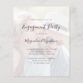 Papier Invitation de la partie de l'engagement photo budg (Devant)
