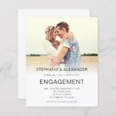 Papier Invitation de la partie de l'engagement sur le bud (Devant / Derrière)