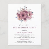 Papier Invitation de la partie d'engagement Budget Purple (Devant)