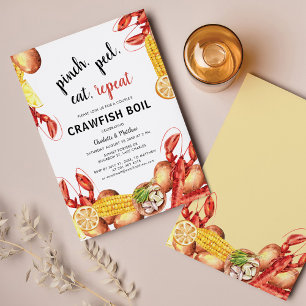 Papier Invitation de la partie d'engagement de l'écreviss