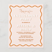 Papier Invitation de la partie d'engagement de Terracotta (Devant)