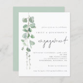 Papier Invitation de la partie d'engagement du script Euc (Devant / Derrière)