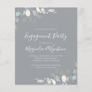 Papier Invitation de la partie d'engagement Eucalyptus bu
