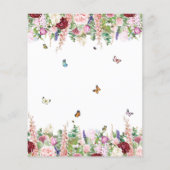 Papier Invitation de la partie d'engagement floral budgét (Dos)