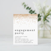 Papier Invitation de la partie Engagement Parties scintil (Debout devant)