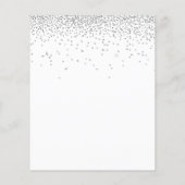 Papier Invitation de la Parties scintillant d'argent budg (Dos)