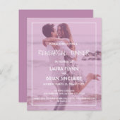 Papier Invitation de la répétition de filtre rose photo (Devant / Derrière)