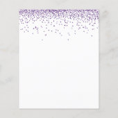 Papier Invitation de la répétition de Parties scintillant (Dos)