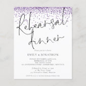 Papier Invitation de la répétition de Parties scintillant (Devant)