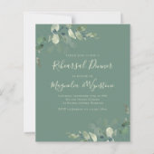 Papier Invitation de la répétition Eucalyptus budget (Devant)