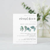 Papier Invitation de la répétition Eucalyptus budget (Debout devant)