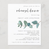 Papier Invitation de la répétition Eucalyptus budget (Devant)