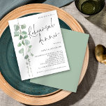 Papier Invitation de la répétition Eucalyptus budget<br><div class="desc">Un rapport qualité-prix BUDGET alternative sur une taille plus petite 4, 5 x 5, 6" semi-brillant poids 110lbs, qui est d'une épaisseur similaire à une carte postale (cependant ne convient pas à l'utilisation comme carte postale.) VEUILLEZ NOTER qu'il y a UN invitation par feuille. Dîner de répétition Eucalyptus Invitation Ce...</div>