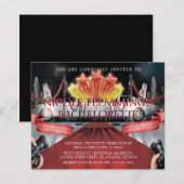 Papier Invitation de la soirée Bachelorette Tapis Rouge (Devant / Derrière)