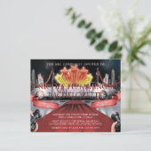 Papier Invitation de la soirée Bachelorette Tapis Rouge (Debout devant)