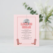 Papier Invitation de la soirée de bachelorette disco cowg (Debout devant)