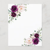 Papier Invitation de l'anniversaire du Mariage purple et  (Dos)