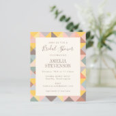 Papier Invitation de l'Fête des mariées d'art géométrique (Debout devant)