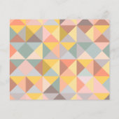 Papier Invitation de l'Fête des mariées d'art géométrique (Dos)