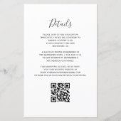 Papier Invitation de mariage à code QR Agate sarcelle arg (Dos)