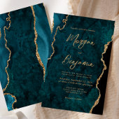 Papier Invitation de mariage à l'écriture cursive en agat