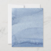 Papier invitation de mariage abordable avec fleurs bleues (Dos)