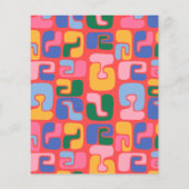 Papier Invitation de mariage Abstrait rouge rouge brillan (Dos)