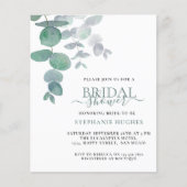 Papier Invitation de mariage aquarelle éucalyptus à petit (Devant)