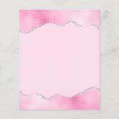 Papier Invitation de mariage argent rose Glam budget (Dos)