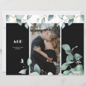 Papier Invitation de mariage au eucalyptus avec QR code d (Dos)