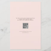 Papier Invitation de mariage avec code QR de fleurs de ja (Dos)