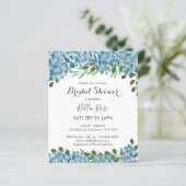 Papier Invitation de mariage avec des hortensias bleus de (Debout devant)