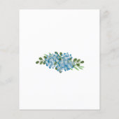 Papier Invitation de mariage avec des hortensias bleus de (Dos)