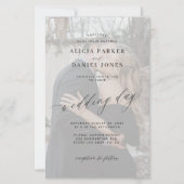 Papier Invitation de mariage avec superposition moderne d (Devant)
