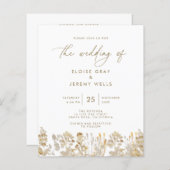 Papier Invitation de mariage | Bella (Devant / Derrière)