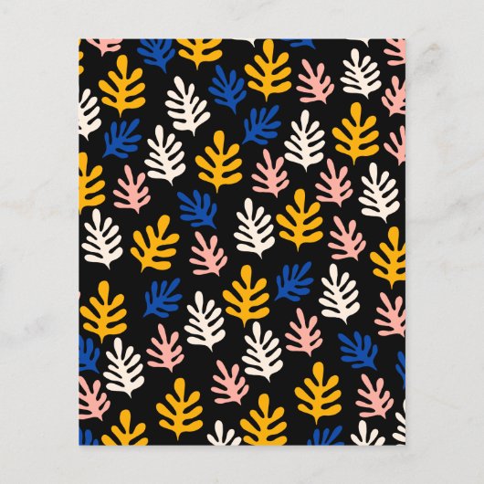 Papier Invitation de mariage bleu noir botanique Matisse  (Dos)