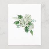 Papier Invitation de mariage bohème chic avec hydrangea b (Dos)