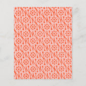 Papier Invitation de mariage bohème corail à petit budget (Dos)